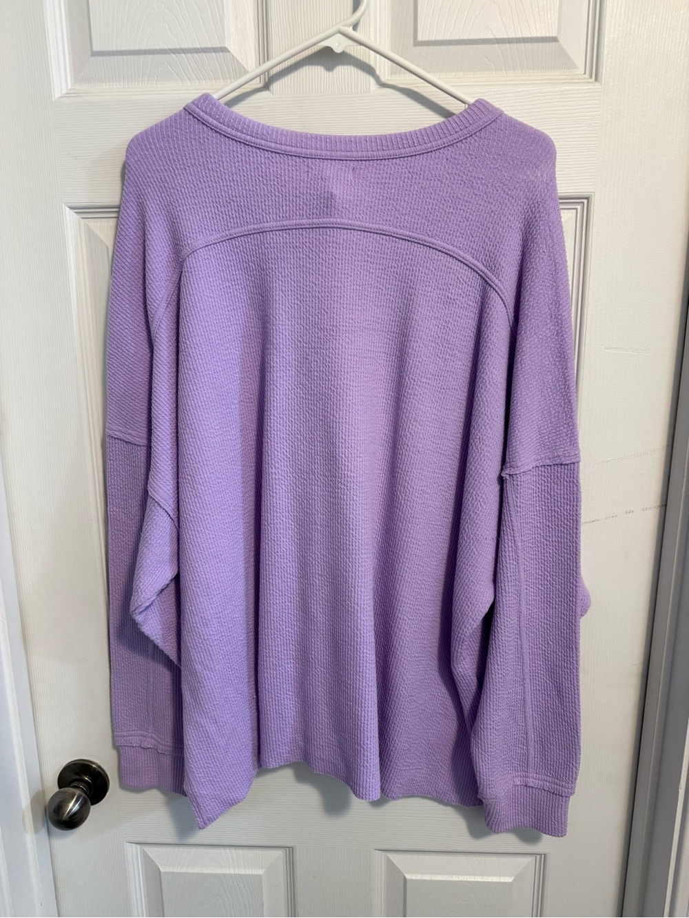 NWT Maurice’s Lilac Waffle Knit Oversized Pullover - Picture 2 of 7